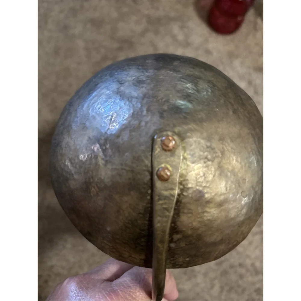 Vintage Copper Ladle Water Dipper Antique Hammered 14